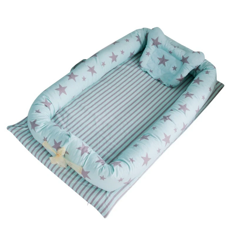Детские постельные принадлежности милые матрасы детская кроватка для путешествий подушки для мебели хлопок - Цвет: Зеленый