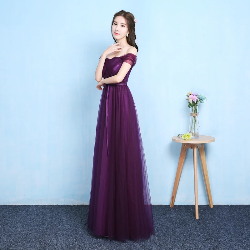 dark purple evening gowns