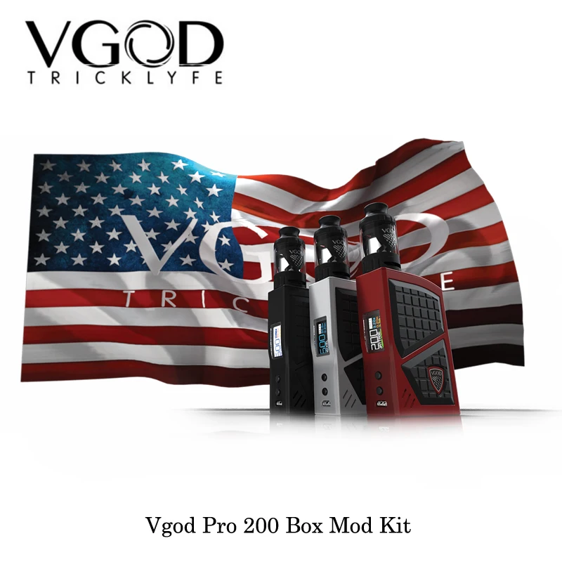 Электронные сигареты Vgod Pro 200 коробка мод комплект с VGOD SUBTANK 5 мл Регулируемый