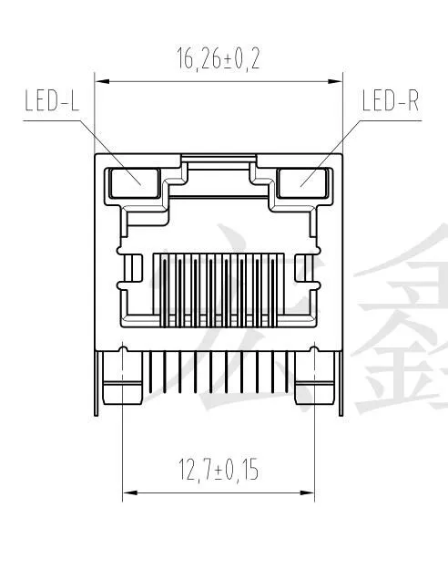 10 шт. RJ45 Модульная сеть PCB Jack 56 8P LAN разъем экранированный светодиодный светильник