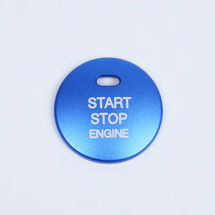 Автомобильный двигатель кнопка замены крышки Стоп ключ аксессуары переключатель украшения универсальный для Mazda 3 BM BN 6 GJ1 GL CX-4 CX4 CX-5 CX5 - Название цвета: Color Blue