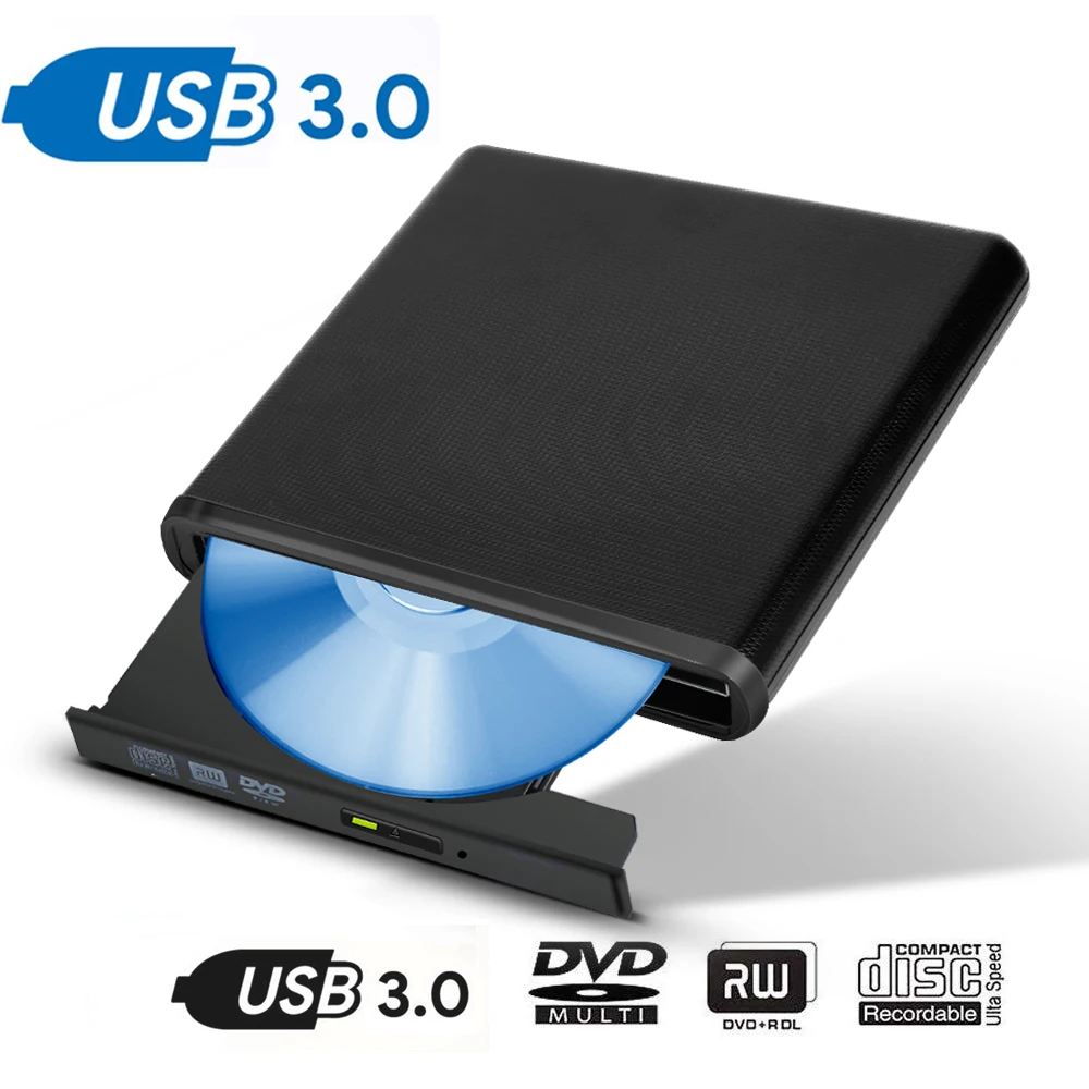

New External CD Drive USB3.0 DVD/DVD+RDL Disc Recordable Ultra Speed Universal CD Writer For MacBook/Notebook Air/Pro/Desktop