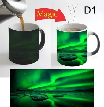 

Beautiful Aurora Northern Lights Color Change Magic Coffee Mug 11 Oz Christmas