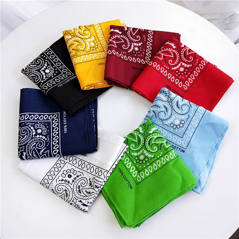 Unisex Cotton Blend Hip Hop Bandana Headwear Hair Band Scarf Neck Wrist Wrap Band Magic Head Square Scarf