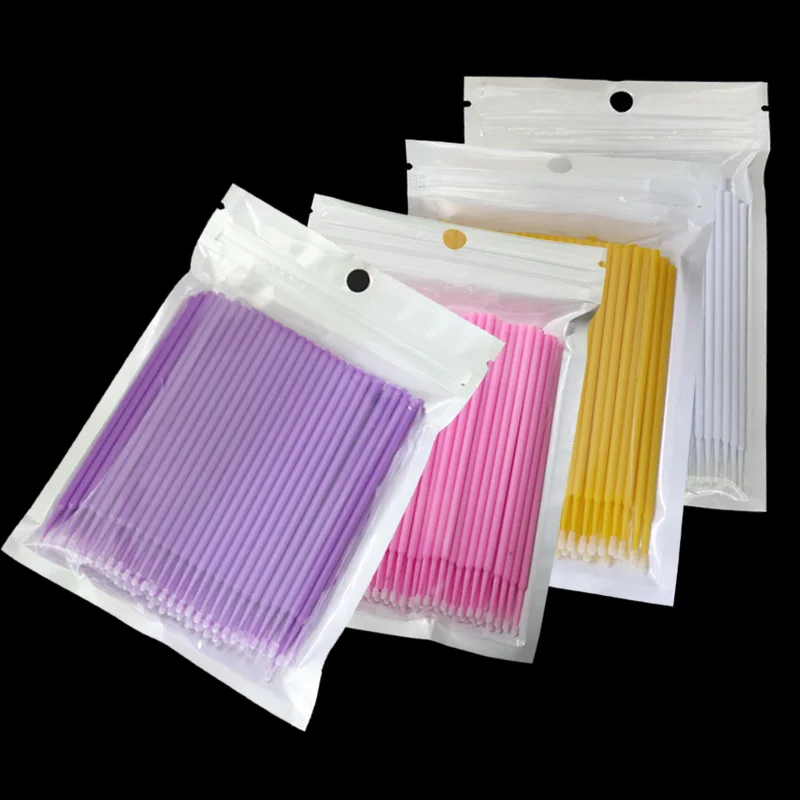 

100pcs/lot Individual Applicators Eyelash Mascara Wands Disposable Makeup Brushes Micro brushes Eyelash Extension Tools