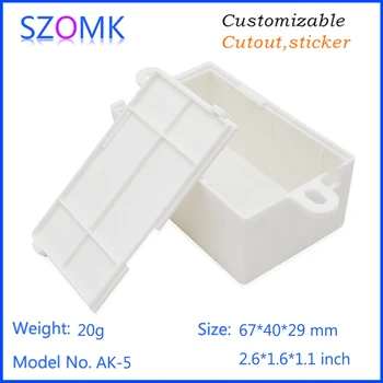 

50pcs a lot szomk LED plastic enclosure junction box for pcb plastic box for electronics project housing 67*40*29mm
