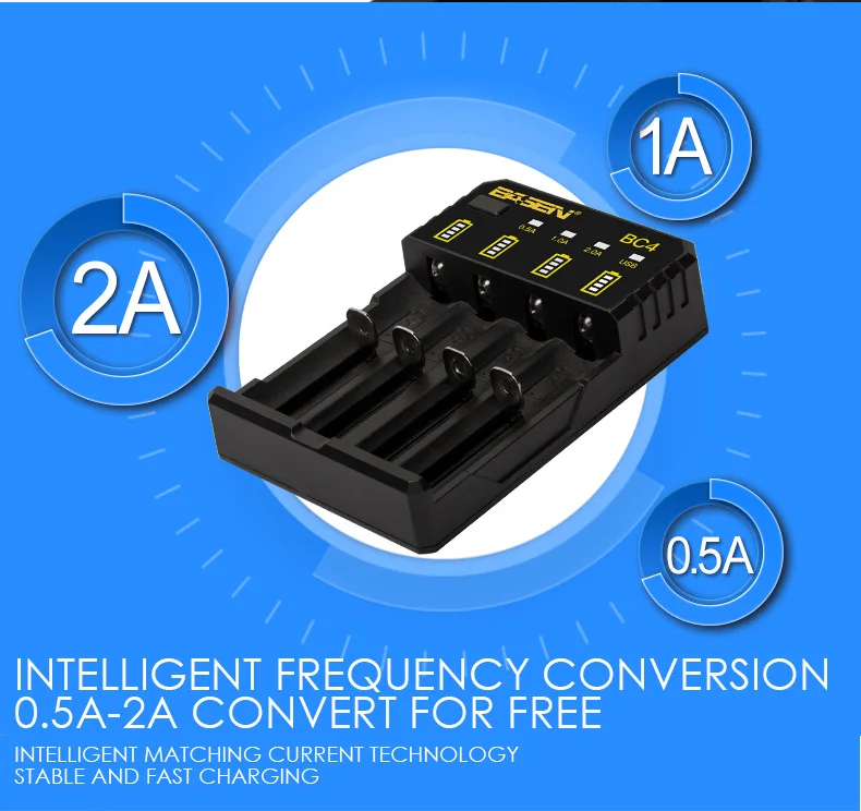 BC4 Basen Electronics rechargeable li-ion battery charger 4 slot intelligent 18650 battery charger INPUT OUTPUT _09