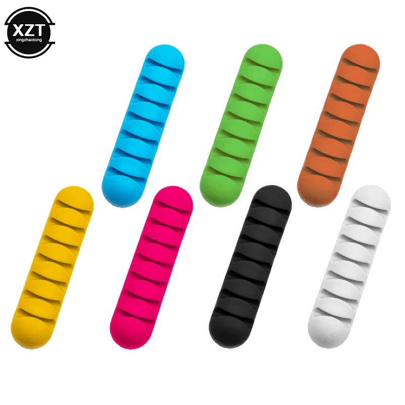 

Cable Winder Earphone Cable Organizer Wire Storage Silicon Charger Cable Holder Clips for MP3 ,MP4 ,Mouse,Earphone
