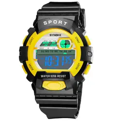 Aimecor 2017 электронные часы цифровые часы квадратные детские мальчики студенческий водонепроницаемый спортивный светодиодный цифровой
