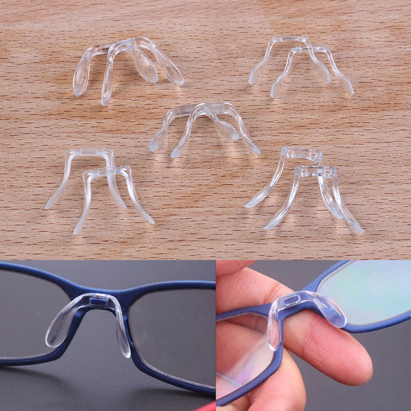

Fashion New 2 Pcs Silicone U Shape Anti-Slip Nose Pads Eyeglass Sunglasses Stick On Pad Eye Glasses Multi Style
