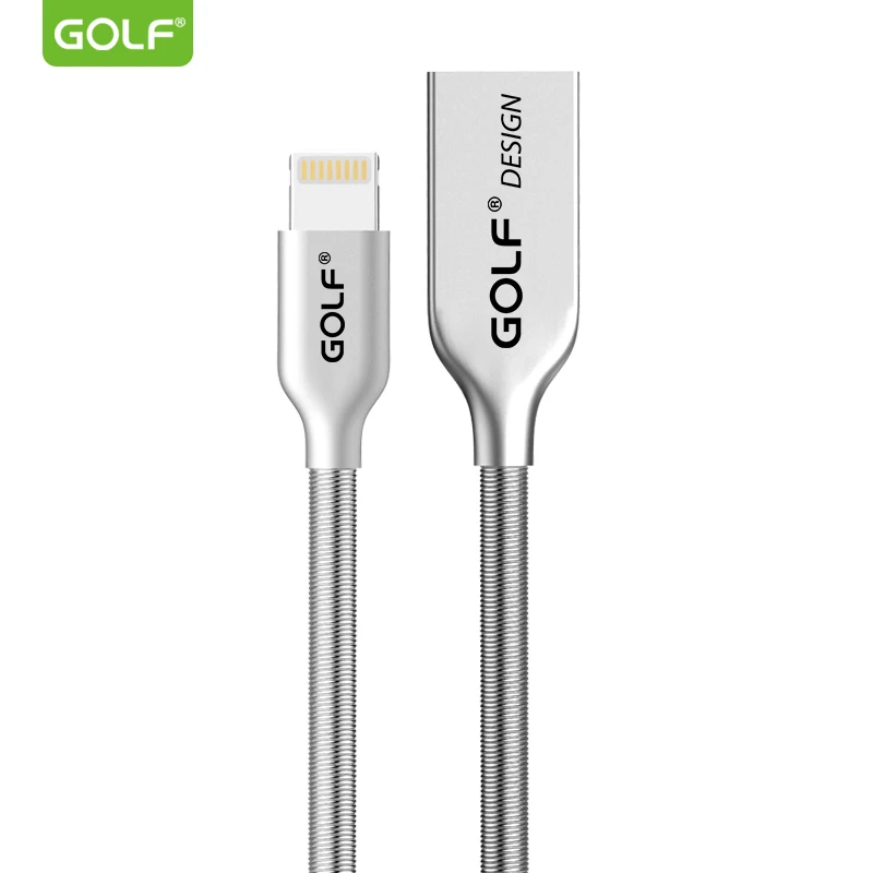 جولف 1 m الزنك سبائك سريع شحن USB كبل مزامنة بيانات ل فون X XS ماكس XR 8 7 6 6 S زائد 5 S 5 SE شاحن USB للهاتف المحمول كابل