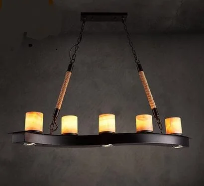 

Nordic retro Cafe Bar Iron Pendant Lights marble loft industrial wind Bar Cafe Restaurant lamps LU729326