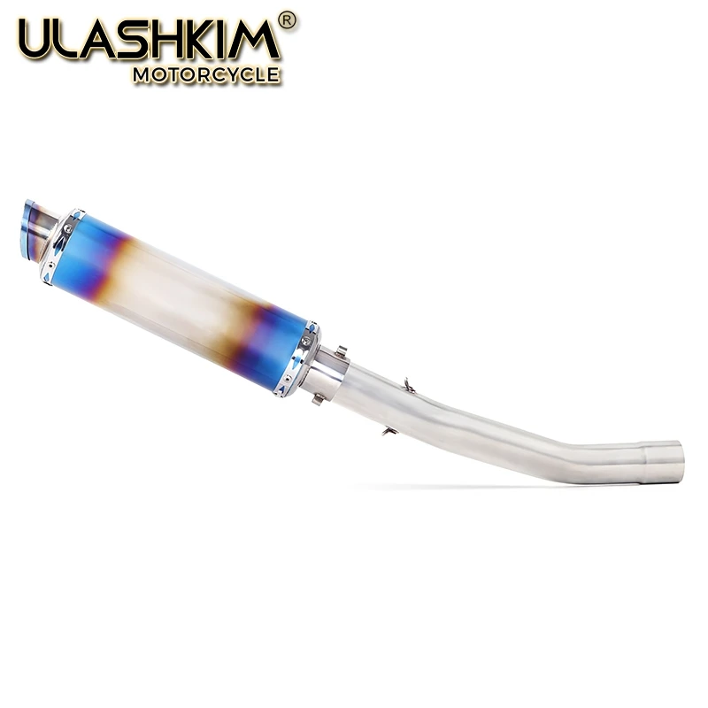 

Motorcycle Exhaust Escape Muffler Middle Contact Pipe Full System Slip on For KAWASAKI ZX 10R ZX10R ZX-10R 2008 2009 2010
