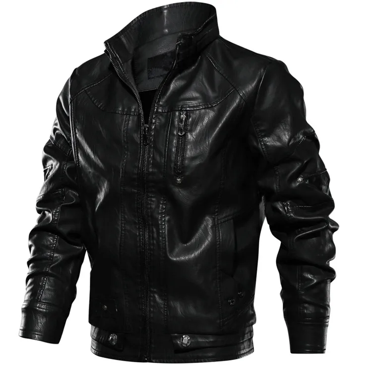 Мужские кожаные куртки, Прямая поставка, качественная мотоциклетная куртка, Мужская куртка из искусственной кожи, Мужская весенняя одежда