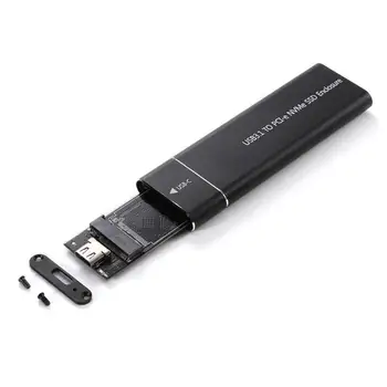 

QNINE NVME USB Enclosure, Based on JMS583 10 Gbps USB 3.1 Gen 2 to PCIe Gen 3 x2 Bridge Chip, M Key Portable Enclosure for Samsu