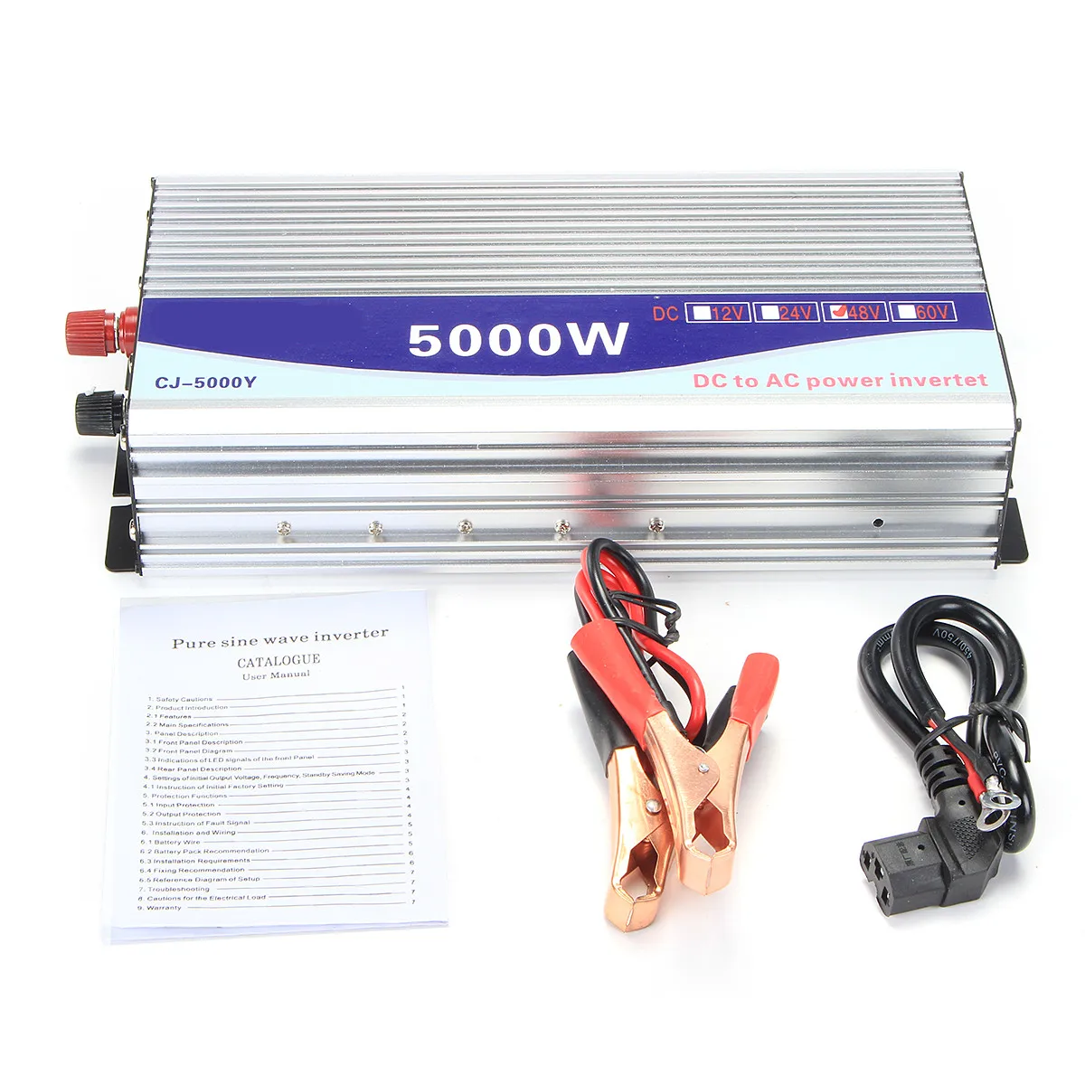 

10000W Maximum DC 12-48V to AC 110V Modified Sine Wave Power Inverter Converter with LCD Display