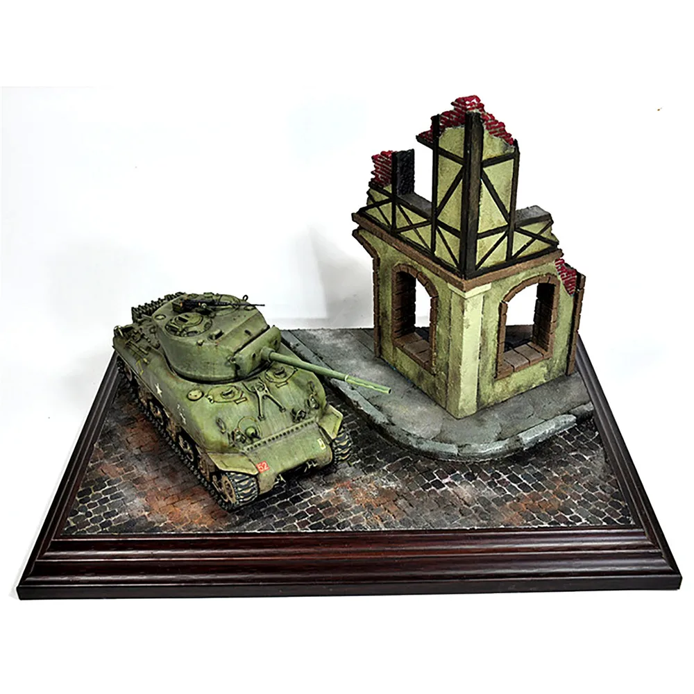 Модель военного здания в масштабе 1/35 строительные модели руин деревянные из