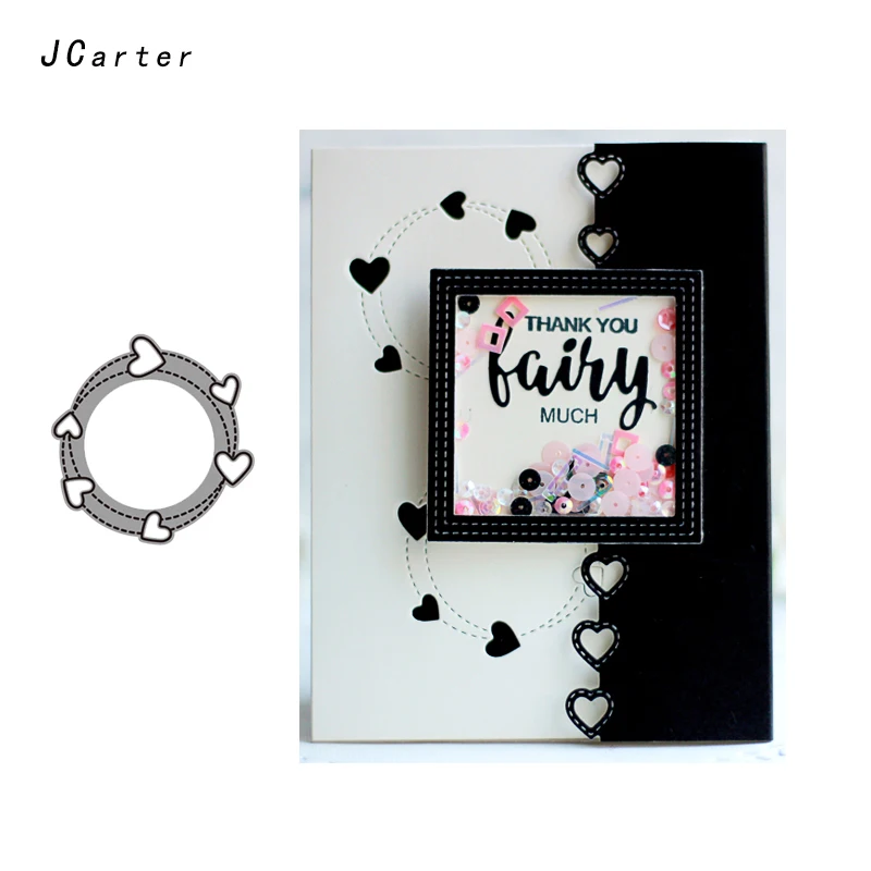 

JC Metal Cutting Dies for Scrapbooking Stencil Spiral Heart Circle Craft Cut Die Handmade Album Paper Card Maker Decor Embossing