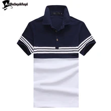 Летний Для мужчин рубашки поло Стенд воротник хлопок короткий рукав Camisas поло мужской рубашки поло Для мужчин топы