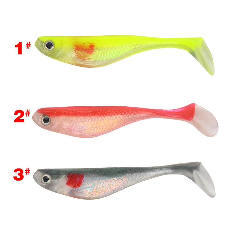 Yellow Croaker Soft Lure Bait New Bionic Soft Worm Bait 5g/8cm Color Matching Silicone Fish Bait Sequins Lure Bait jooyoo