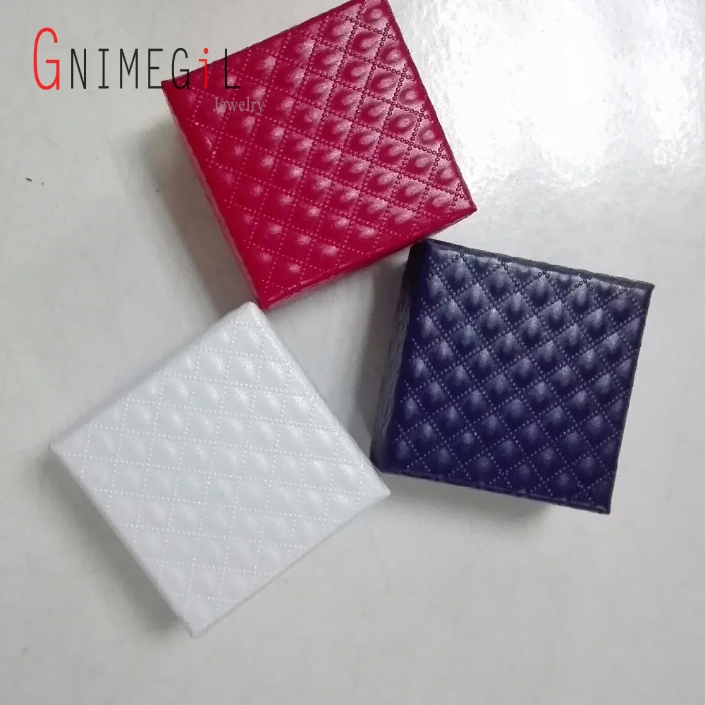

GNIMEGIL Wholesale 30pcs/lot Jewelry Gifts Boxes for Rings Box Earring/Necklace 5.5*5.5*3CM Display Packaging Christmas Gift Box