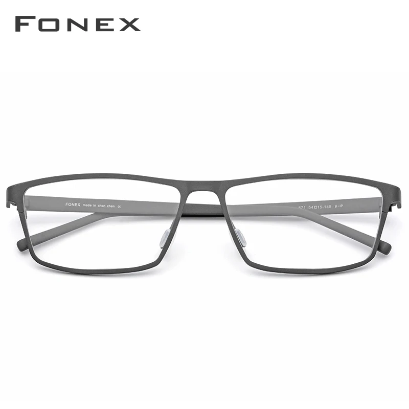 Montura de gafas de titanio puro FONEX montura de gafas 2019 nuevas gafas de prescripción para hombres gafas cuadradas montura óptica de miopía gafas - 2