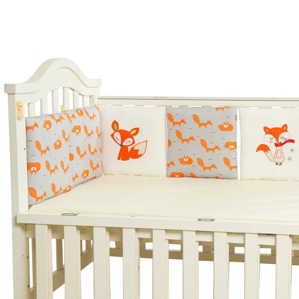 Baby Crib Bumper Nursing Pillow Fox Elephant Baby Bedding Back Cushion Cot Bumper protector Newborn Baby Room Decor 6Pcs/12Pcs