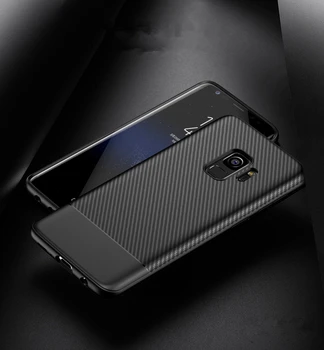 

VNSTRIP Elegant Carbon Fiber TPU Case for Samsung S8 S9 Plus Soft Thin Slim Back Anti-shock Classic Case for Galaxy S9 plus