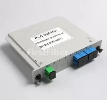 

1x4 SC UPC LGX Box Fiber Cassette Card box Inserting Type 1:4 4 Ports Fiber Optical PLC Splitter