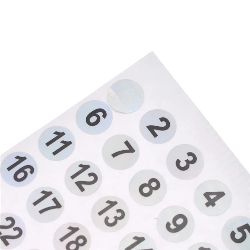 Голографические пронумерованные наклейки для этикеток, ПВХ 1-200, круглые наклейки с цифрами, сделай сам, товары для скрапбукинга ручной работы