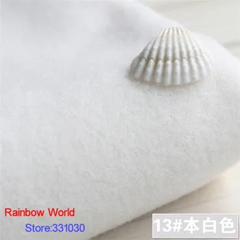 

13# white 1 meter one side brushed Imitation woolen garment fabric for DIY colthes overcoat skirt suit dress material