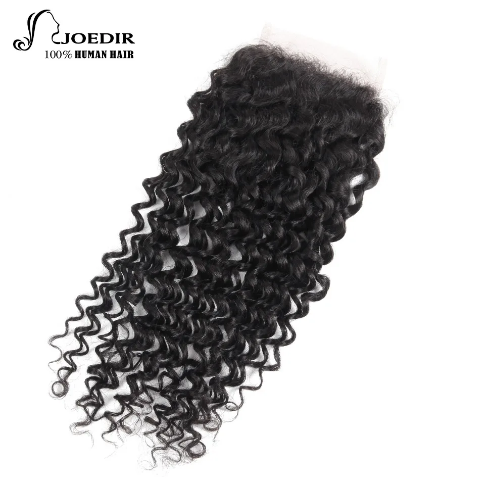 Joedir Kinky Curly Weave Human Hair Bundles with Lace Closure Non-remy Brazilian Hair Weave 4 Bundles with Free Part Closure Joedir Kinky Curly Weave Human Hair Bundles with Lace Closure Non-remy Brazilian Hair Weave 4 Bundles with Free Part Closure