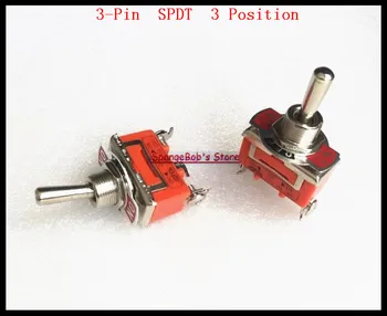 

5pcs/Lot 3-Pin SPDT 3 Position ON-OFF-ON 15A 250VAC Toggle Switch 1122 Miniature Toggle Switches