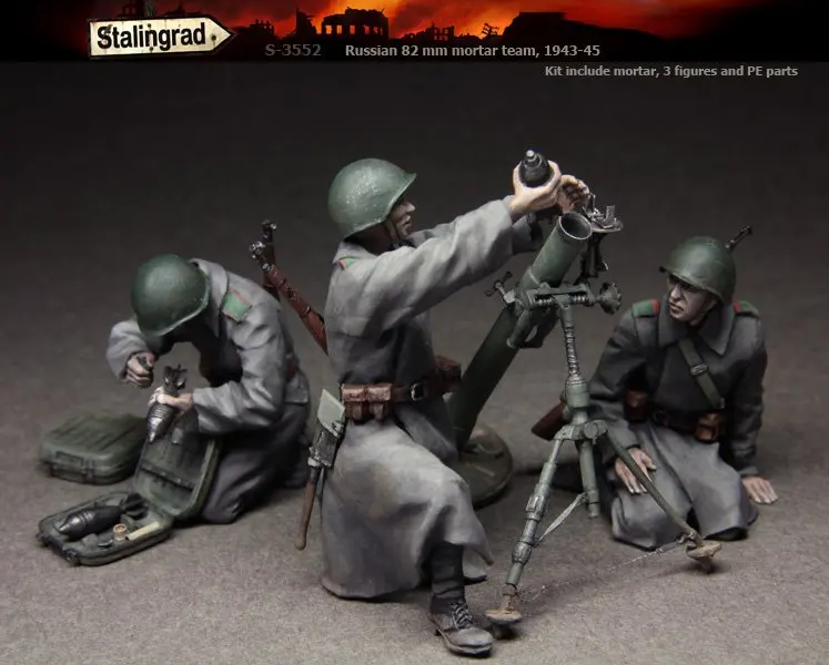 

Pre order goods-SL 3552 1/35 World War II Russia 82mm Mortar Squad 1943-45