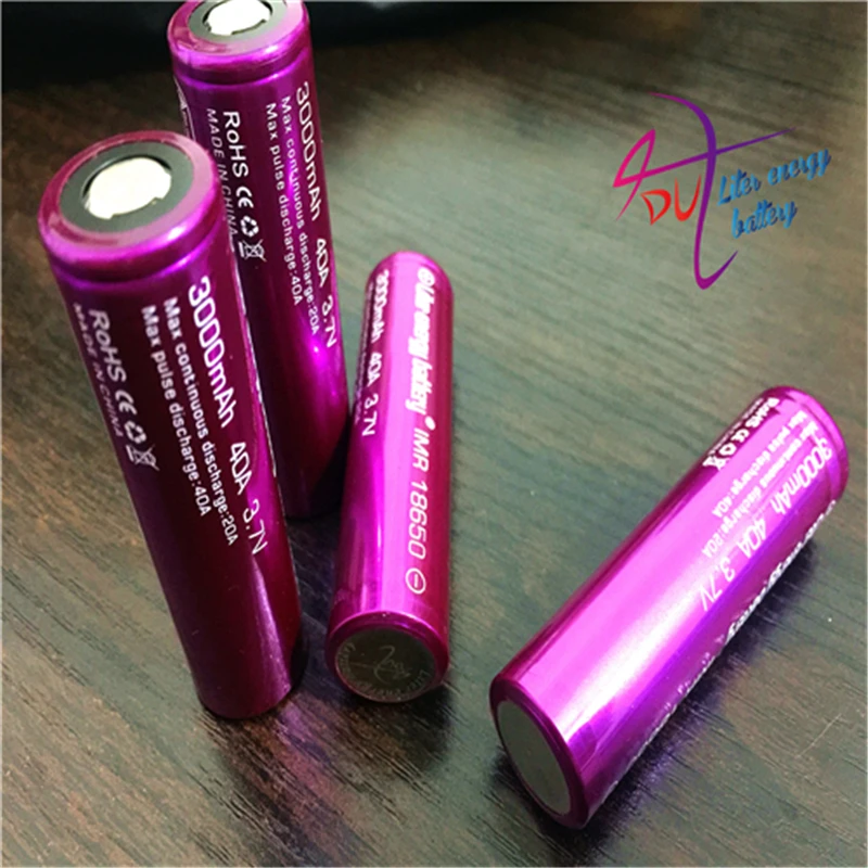 Lot De 2 Cigarettes Électroniques Rechargeables 18650, Batterie D'énergie  3000mah 40a, Aa Pour E-cigarette Box Mod Vape - Batteries Rechargeables -  AliExpress