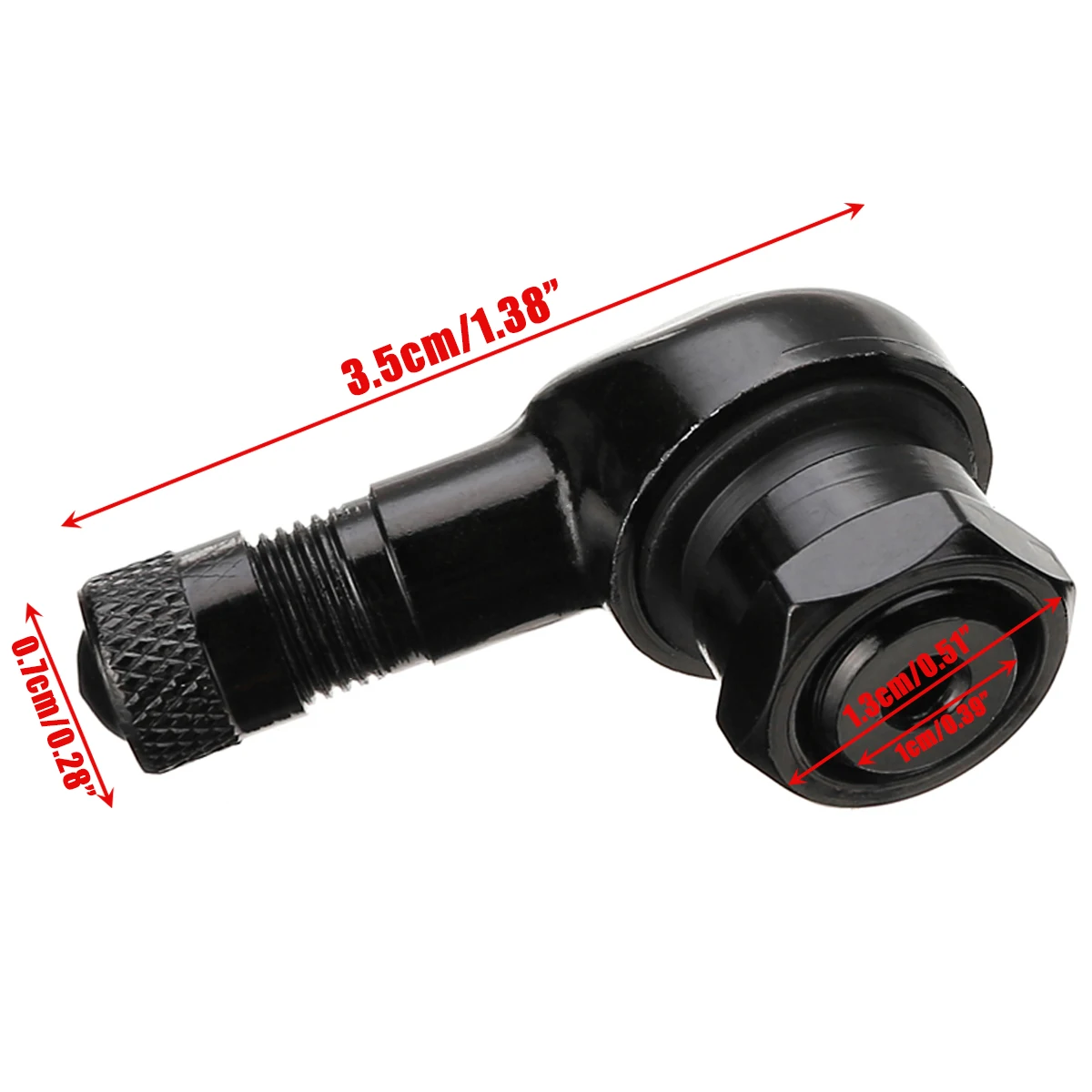 Treyues 2pcs 90 degree CNC Black Motorcycle Valve Stems Tire Rim Wheel Aluminum DIY Accessories