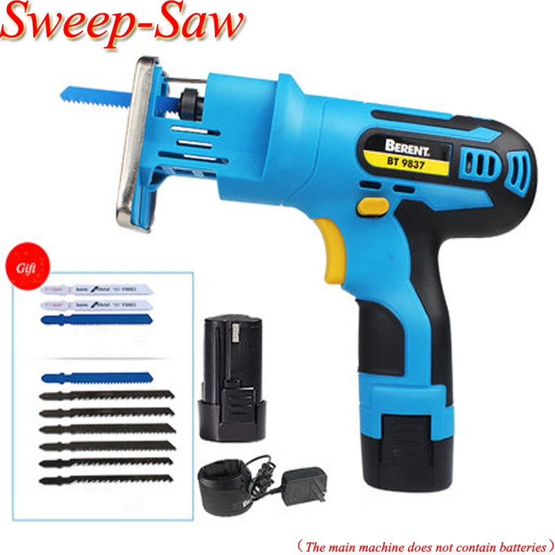 Woodworking Jig Saw Included 10pcs Blades Rechargeable Lithium Battery Mini Scroll Saw Multi-function Electric Saw Tools BT9837