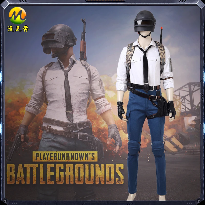  Hot Game PUBG Costume Playerunknown's Battlegrounds Cosplay Costume For Halloween Carnival Dress Wi