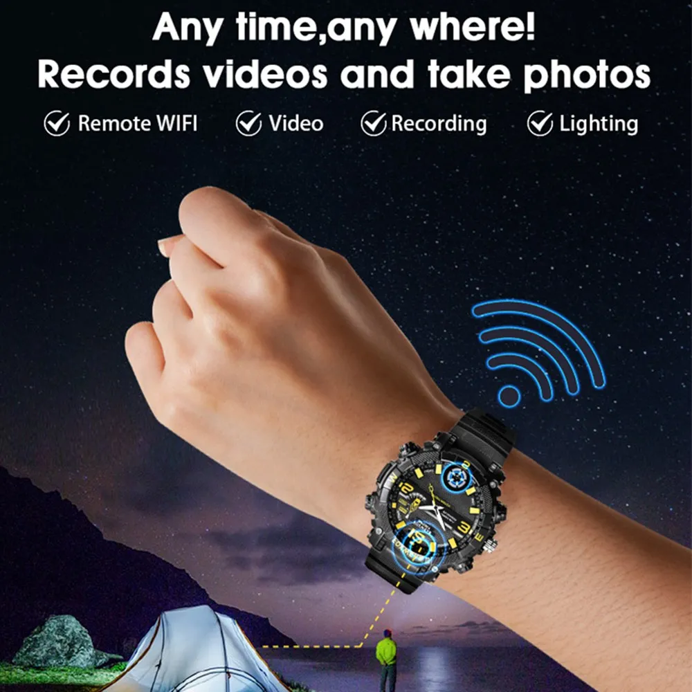 FOX9 WiFi 32G Sport Smart Watch Dual Display LED Electronic Wrist Watches Magnetic Charging Military Waterproof Sport Watch