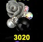 3020 100 шт/партия 3D жемчуг для ногтей Стразы украшения 24 цветочный узор DIY ногтей горный хрусталь сплав аксессуары 3006-3029 - Цвет: 3020