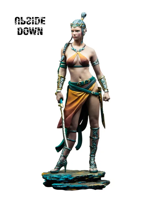 

1/32 Scale Fantasy 54MM Sexy Elves Warrior Unpainted Resin Model Kit Miniatures Figure Free Shipping