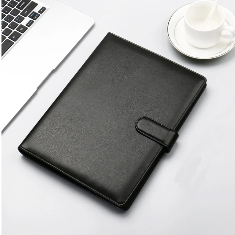

Portable A4 Padfolio Business Portfolio Writing Pad Holder Document Folder Case Organizer A4 PU Leather for Conference 1288B