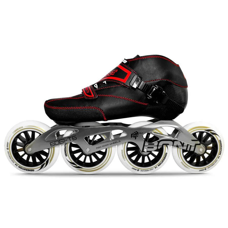 

100% Original Bont Enduro 2PT Speed Inline Skates Heatmoldable Carbon Fiber Boot 195mm 6061 Frame 4*90/100/110mm Wheels Patines