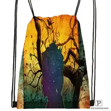 Custom psychedelic_vision Drawstring Backpack Bag Cute Daypack Kids Satchel (Black Back) 31x40cm#2018612-01-7