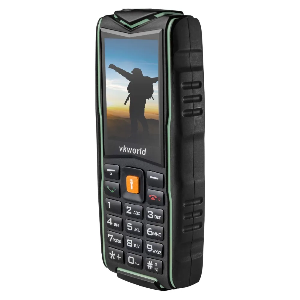 Vkworld Stone, новинка, V3, прочный, водонепроницаемый, ударопрочный, для телефона, IP68, фонарик, внешний аккумулятор, 2,4 дюйма, 3000 мА/ч, три sim-карты