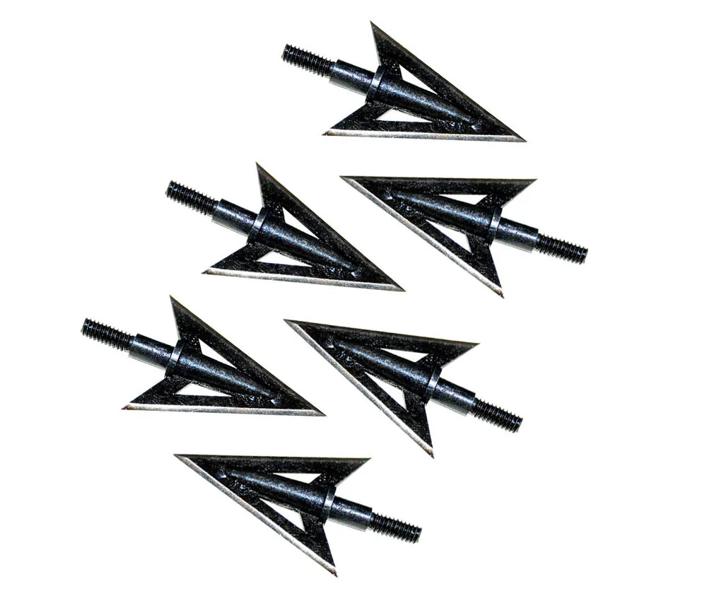 

6/12pcs Black Fishing Fish Broadhead Arrowhead Fixed Blade Barbed Tips Hunting Points The Best