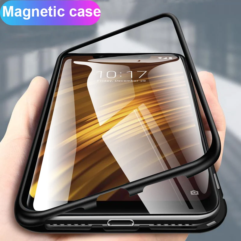 Магнитный адсорбционный чехол для телефона Xiaomi mi 8 pocophone f1 xiomi poco Задняя