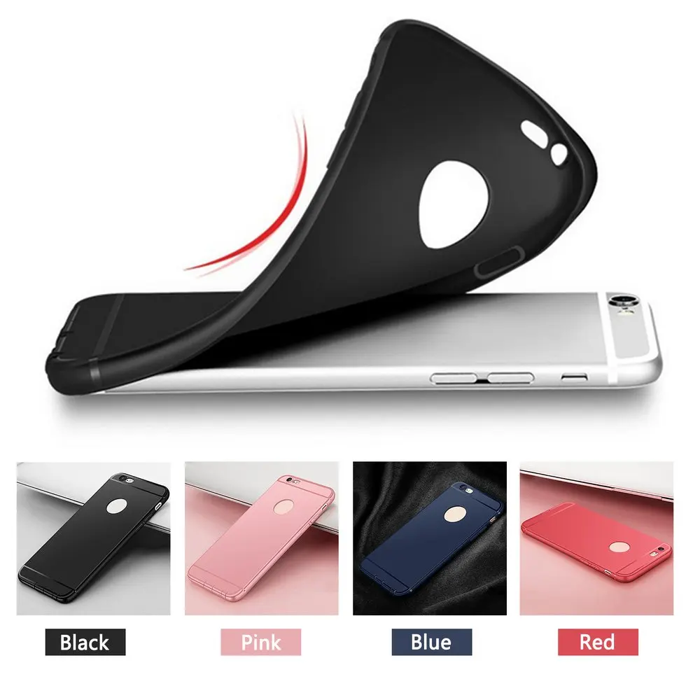 

5pcs Red Silicone Matte Back Cover Shockproof Protective Phone Case Shell For iPhone 5/5S