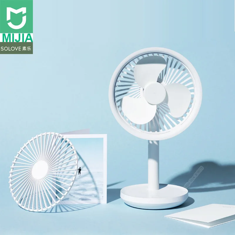 

Xiaomi Mijia SOLOVE Desktop Fan 60° Shaking Head Wind Speed Adjustable 4000mAh USB Chargeable Light Portable Fan Home Office