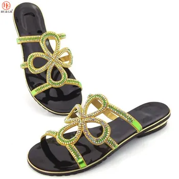 

2018 Hot Selling African Sandal Shoes Italian Crystal Middle Heels Woman Pumps For Party Wholesale On Sale Free Shipping By DHL